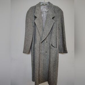 Cellini Collection Men's Vintage Gray Herringbone Coat Size Large